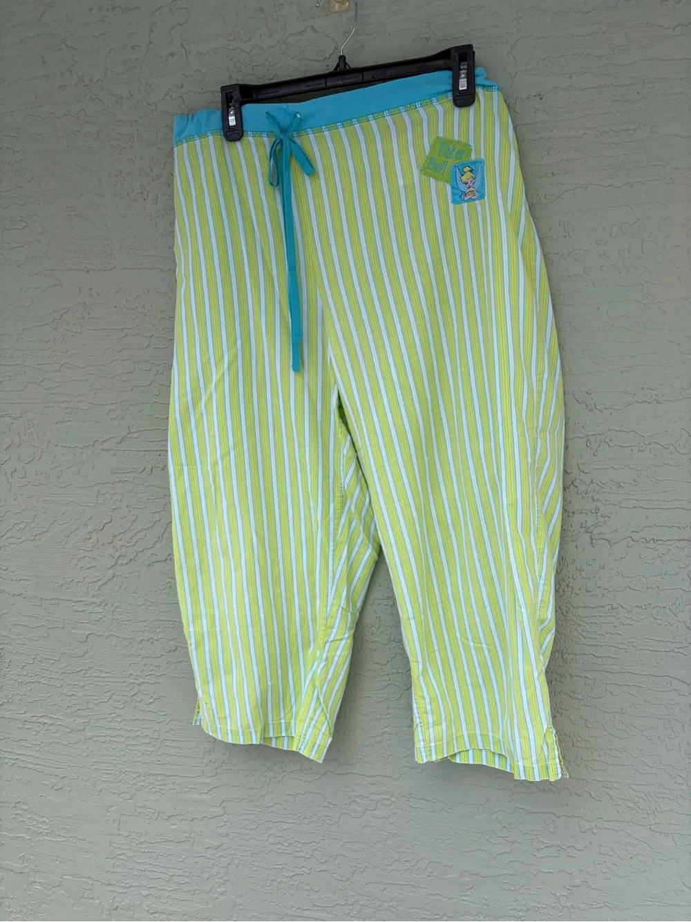 Disney Lime, White & Teal Striped Lounge Capris - Picture 2 of 9